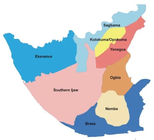 Political Map of Bayelsa State of Nigeria