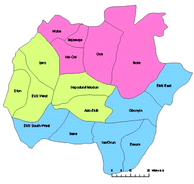 Political Map of Benue State of Nigeria