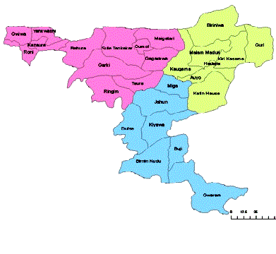 Political Map of Jigawa State of Nigeria