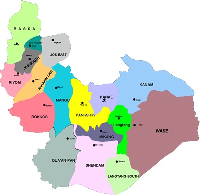 Political Map of Plateau State of Nigeria