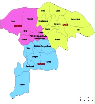 Political Map of Sokoto State of Nigeria