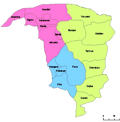 Political Map ofYobe State of Nigeria