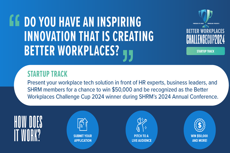2024 SHRMLabs BWCC Startup Track Competition Offers $50,000 Prize.